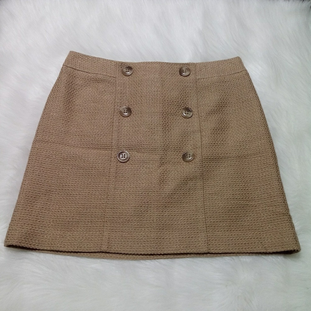 Loft‎ Lined Buttoned Mini Skirt